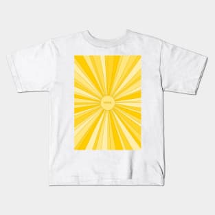 Retro sun with mellow rays in gold and yellow + HOPE Kids T-Shirt